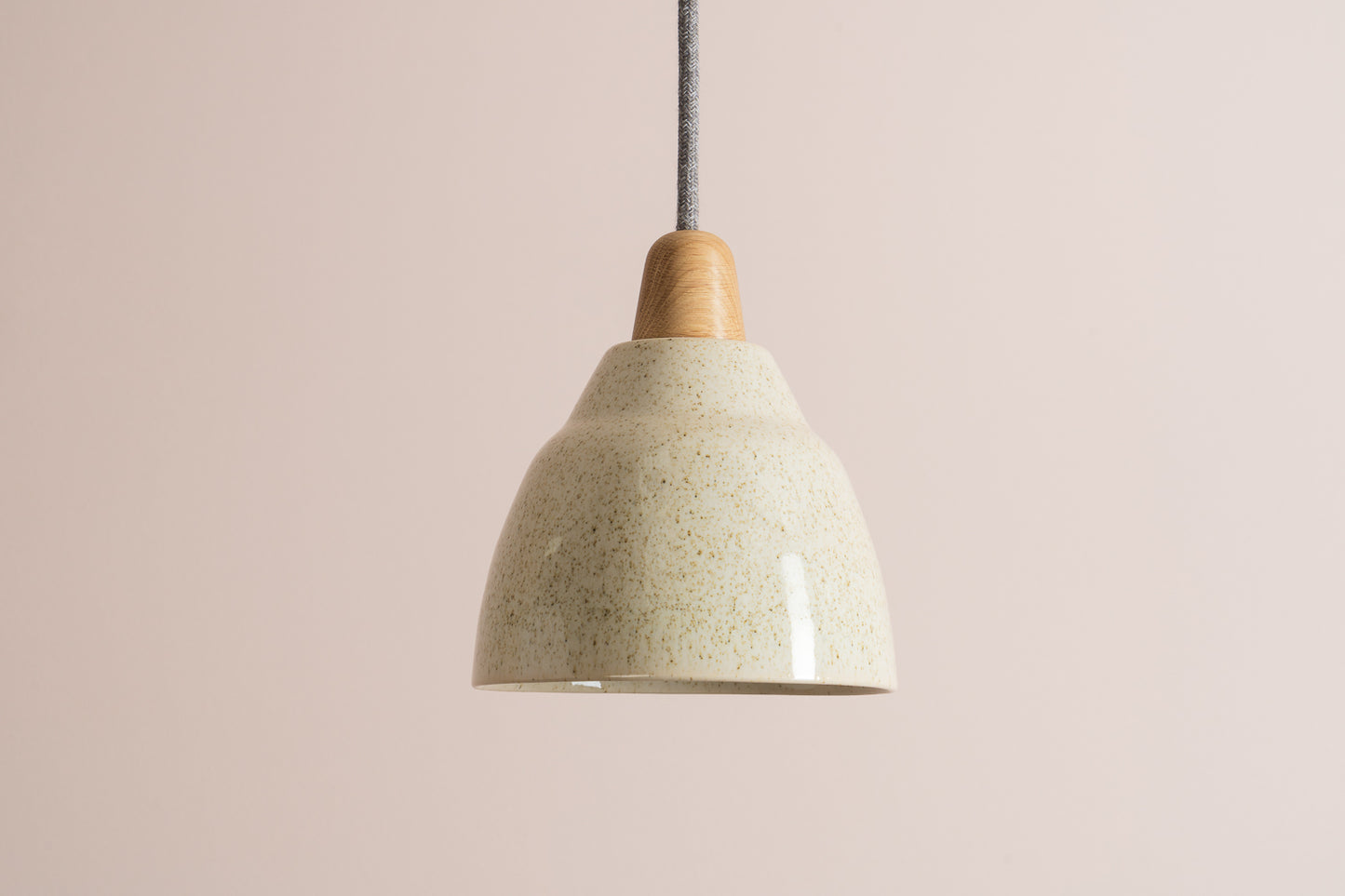 Small Element Pendant Light in Ceramic and Oak [OUTLET]